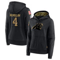 Fenge C.Panthers #4 Tetairoa McMillan Player Black Salute to Service Hoodies Stitched Jerseys