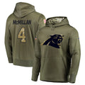 Fenge C.Panthers #4 Tetairoa McMillan Player Olive Salute to Service Limited Hoodies Stitched Jerseys