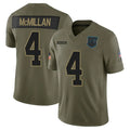 Fenge C.Panthers #4 Tetairoa McMillan Player Salute To Service Olive Limited Stitched Jerseys