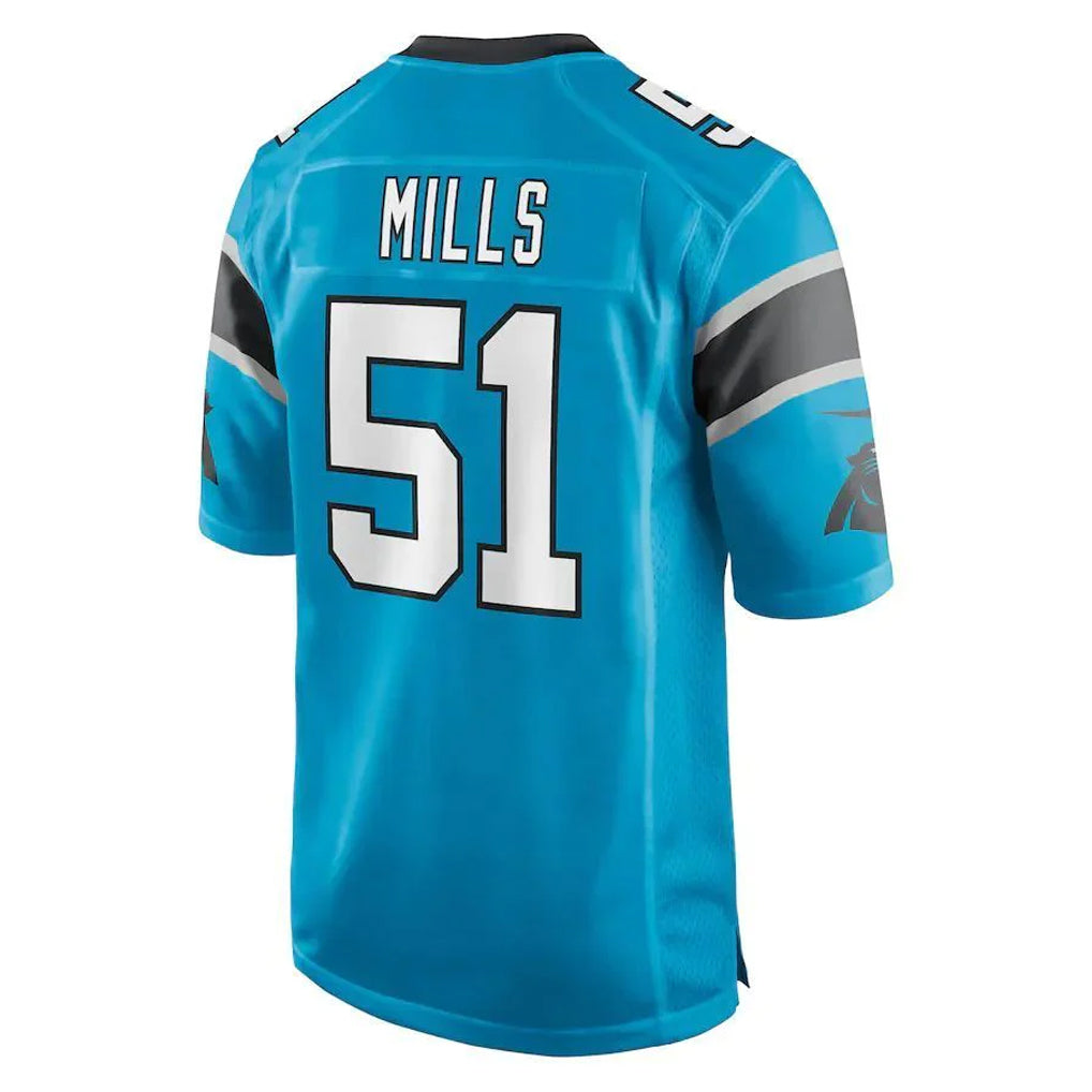 Fenge C.Panthers #51 Sam Mills Player Blue Game Stitched Jerseys