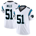 Fenge C.Panthers #51 Sam Mills Player White Vapor F.U.S.E. Limited Home Game Stitched Jerseys