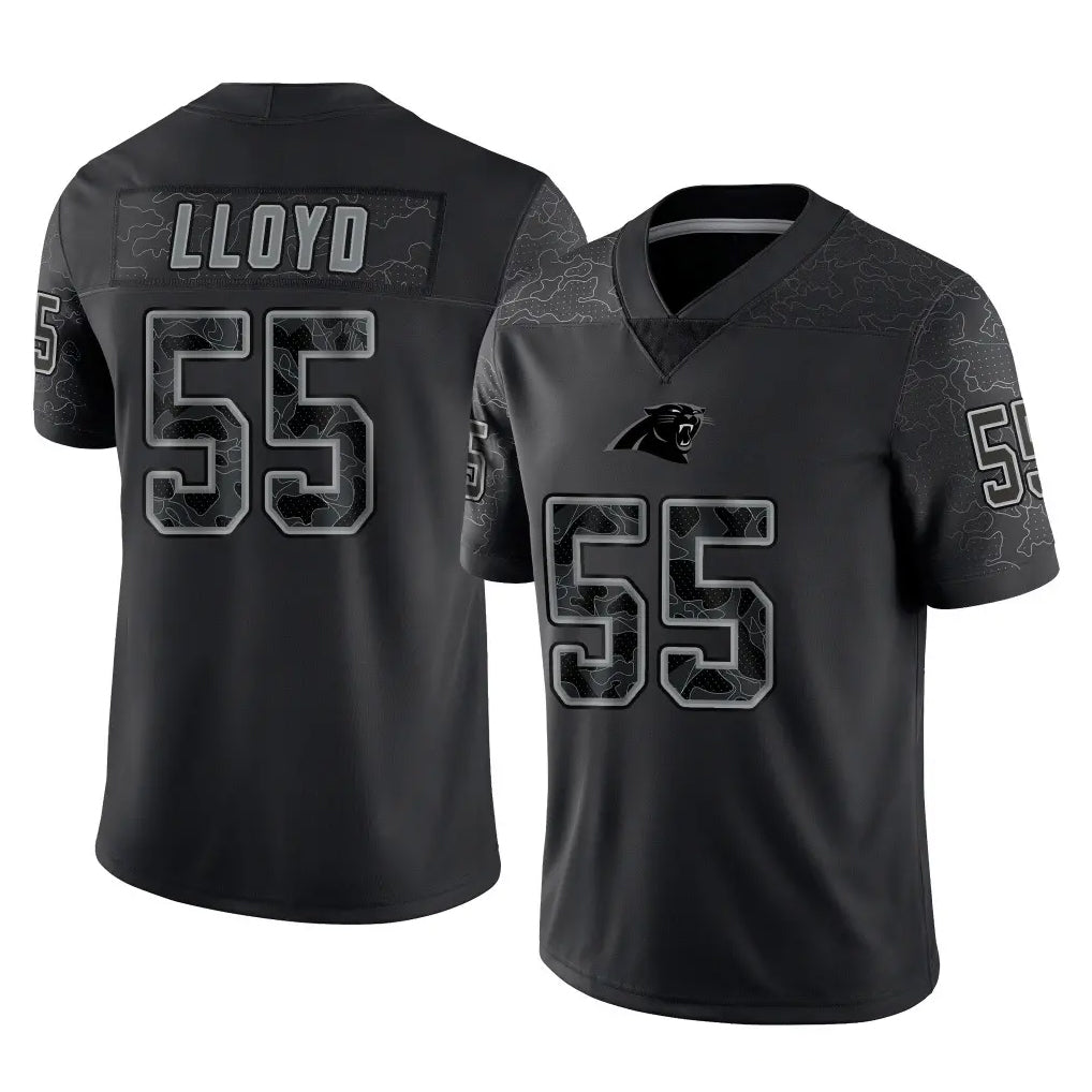 Fenge C.Panthers #55 Devin Lloyd Player Black Limited Reflective Game Stitched Jerseys