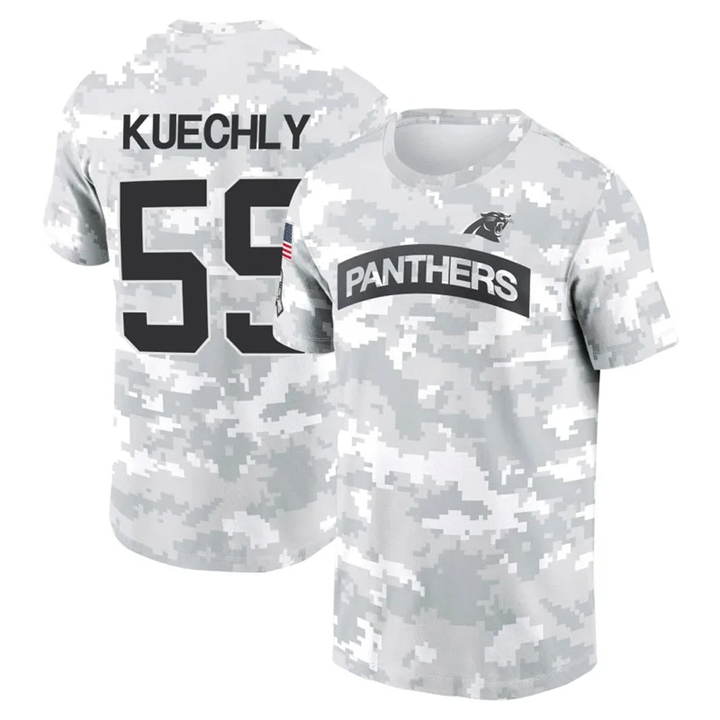 Fenge C.Panthers #59 Luke Kuechly Player Salute to Service Hoodies & T-Shirts Stitched Jerseys