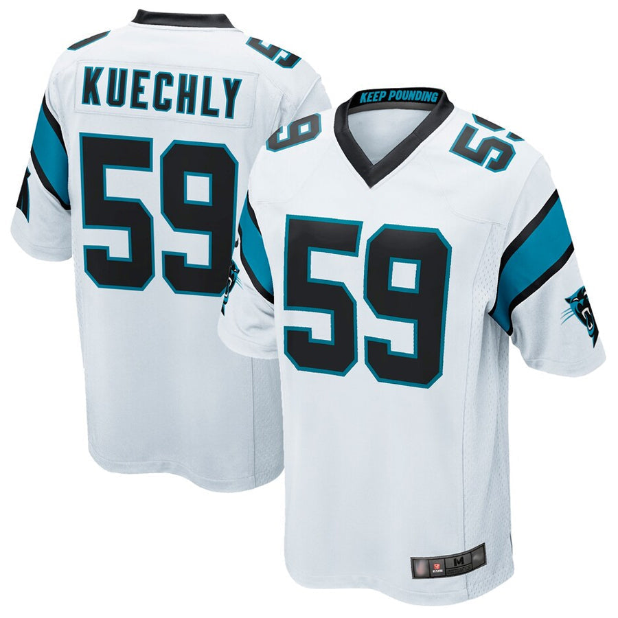 Fenge C.Panthers #59 Luke Kuechly Player White Home Game Stitched Jerseys