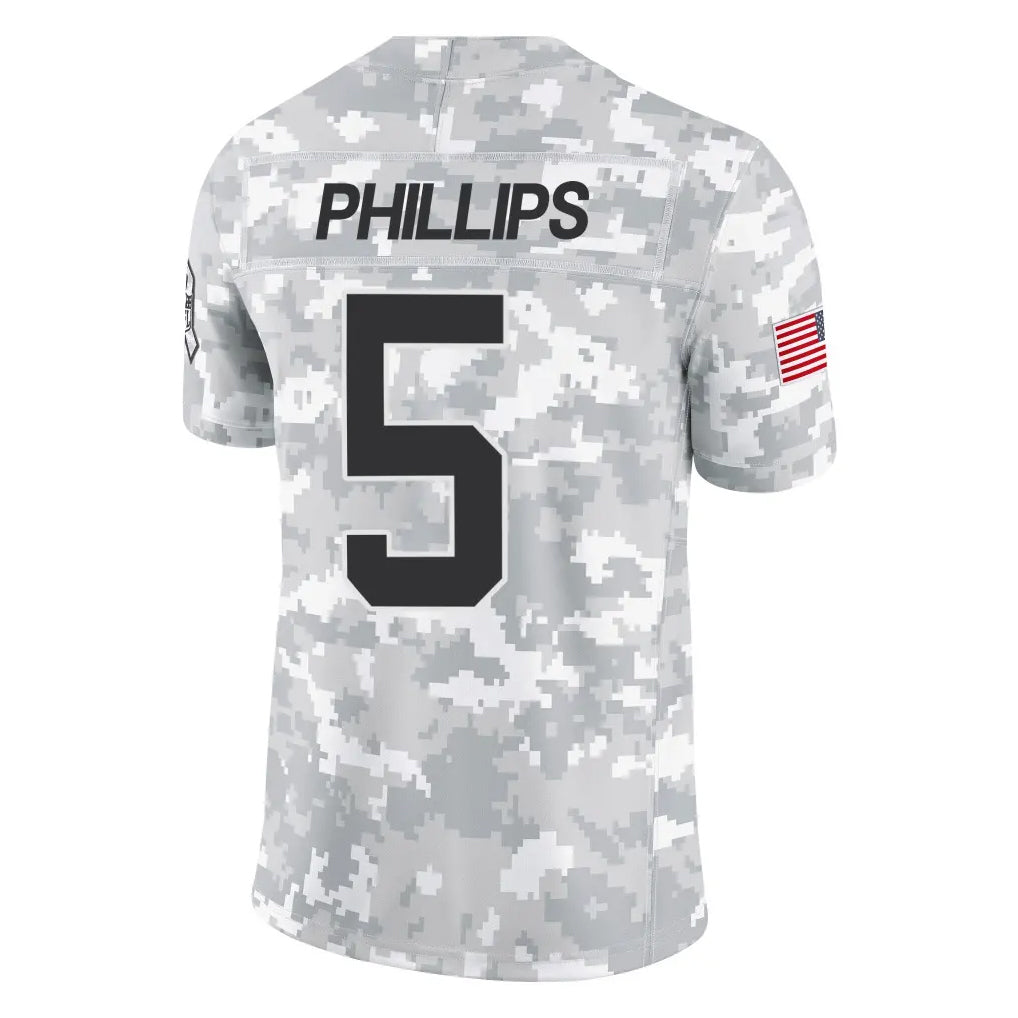 Fenge C.Panthers #5 Jaelan Phillips Player Arctic Camo Salute to Service Limited Game Stitched Jerseys