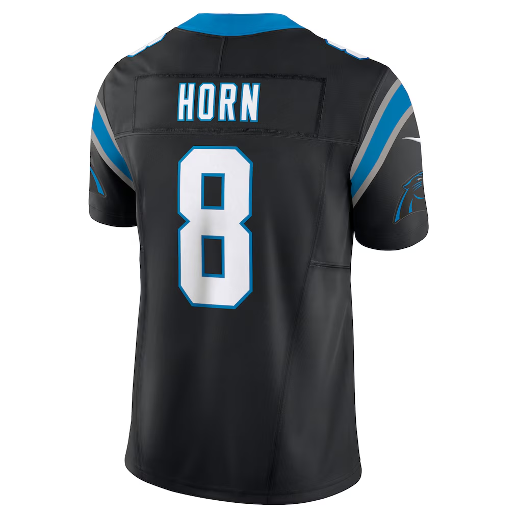 Fenge C.Panthers #8 Jaycee Horn Black Vapor F.U.S.E. Limited Stitched Jerseys