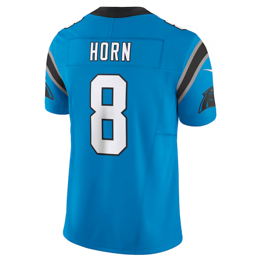 Fenge C.Panthers #8 Jaycee Horn Blue Vapor F.U.S.E. Limited Stitched Jerseys