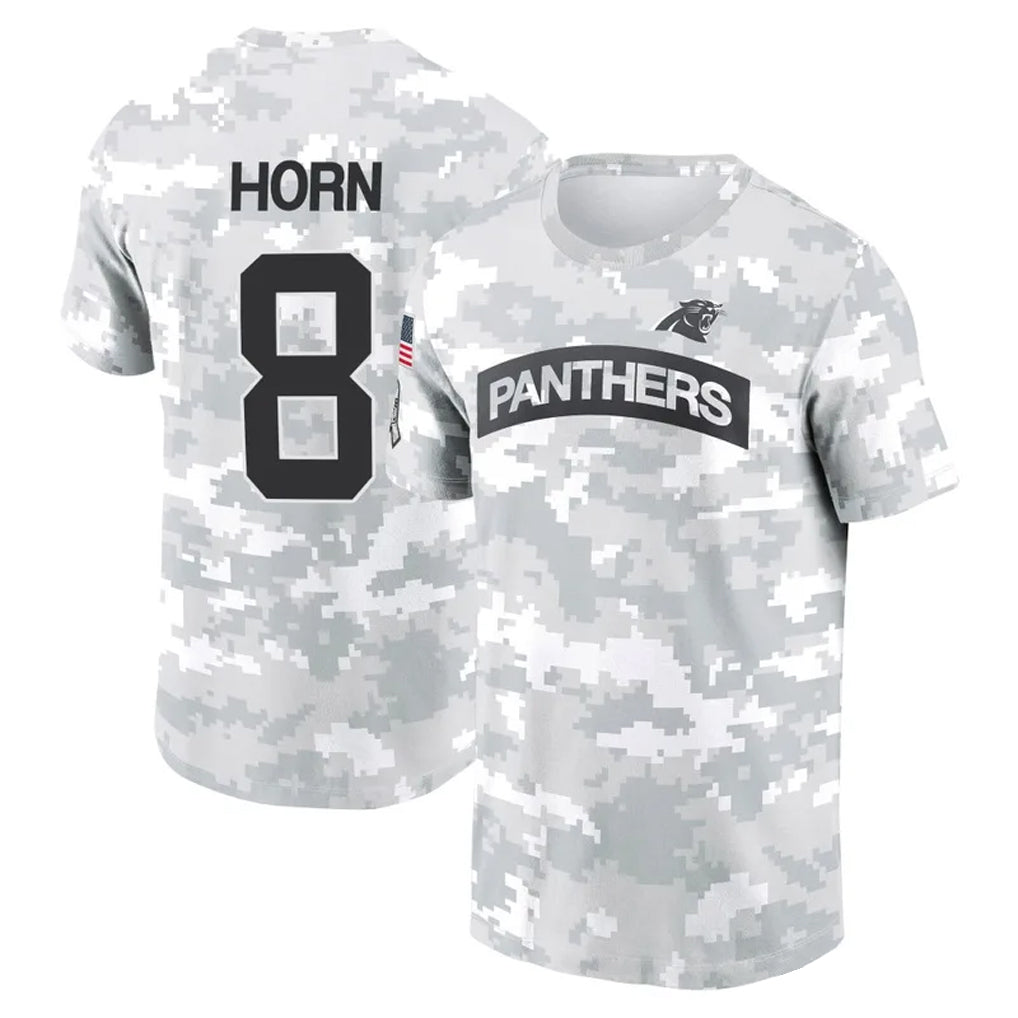 Fenge C.Panthers #8 Jaycee Horn Player Salute to Service Hoodies & T-Shirts Stitched Jerseys