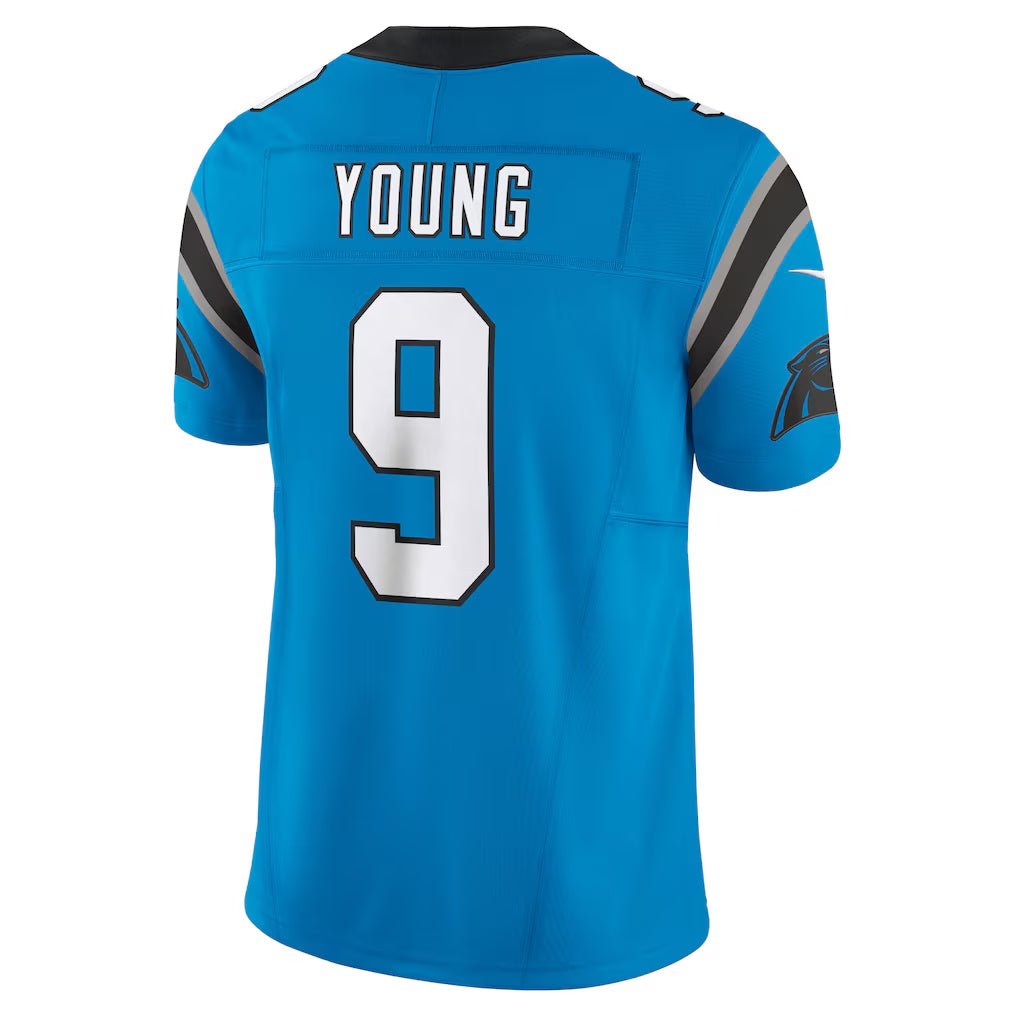 Fenge C.Panthers #9 Bryce Young Blue Vapor F.U.S.E. Limited Stitched Jerseys