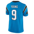 Fenge C.Panthers #9 Bryce Young Blue Vapor F.U.S.E. Limited Stitched Jerseys