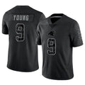 Fenge C.Panthers #9 Bryce Young Player Black REFLECTIVE Limited Stitched Jerseys