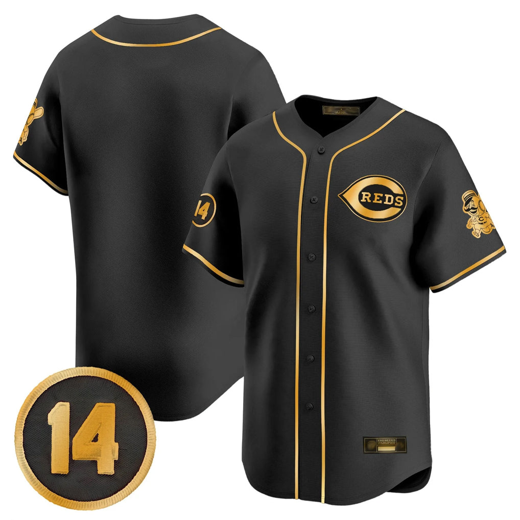 Fenge C.Reds Black-Gold Vapor Premier Limited Home Blank Player Stitched Jerseys