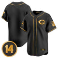Fenge C.Reds Black-Gold Vapor Premier Limited Home Blank Player Stitched Jerseys