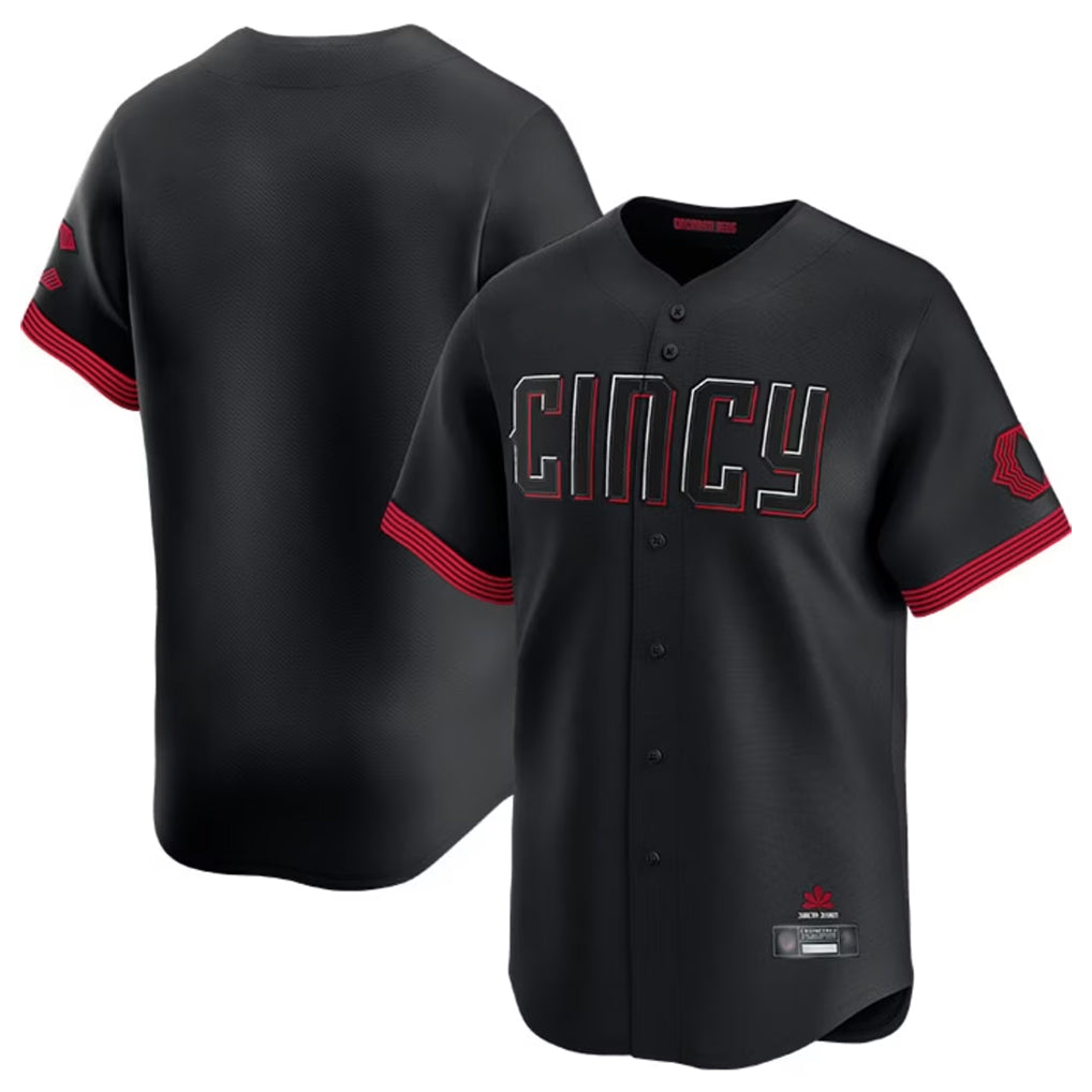 Fenge C.Reds Black City Connect Home Limited Blank Player Stitched Jerseys