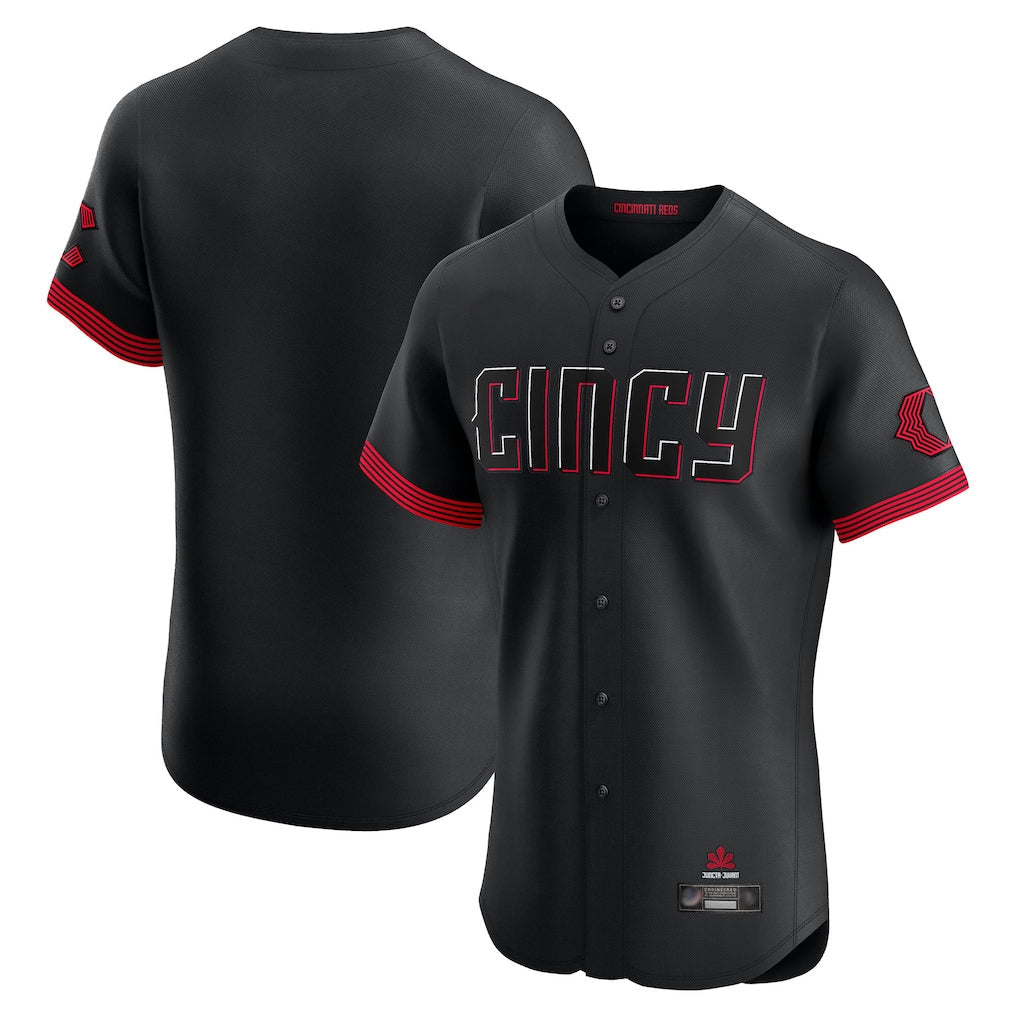 Fenge C.Reds Black City Connect Limited Elite Home Blank Player Stitched Jerseys