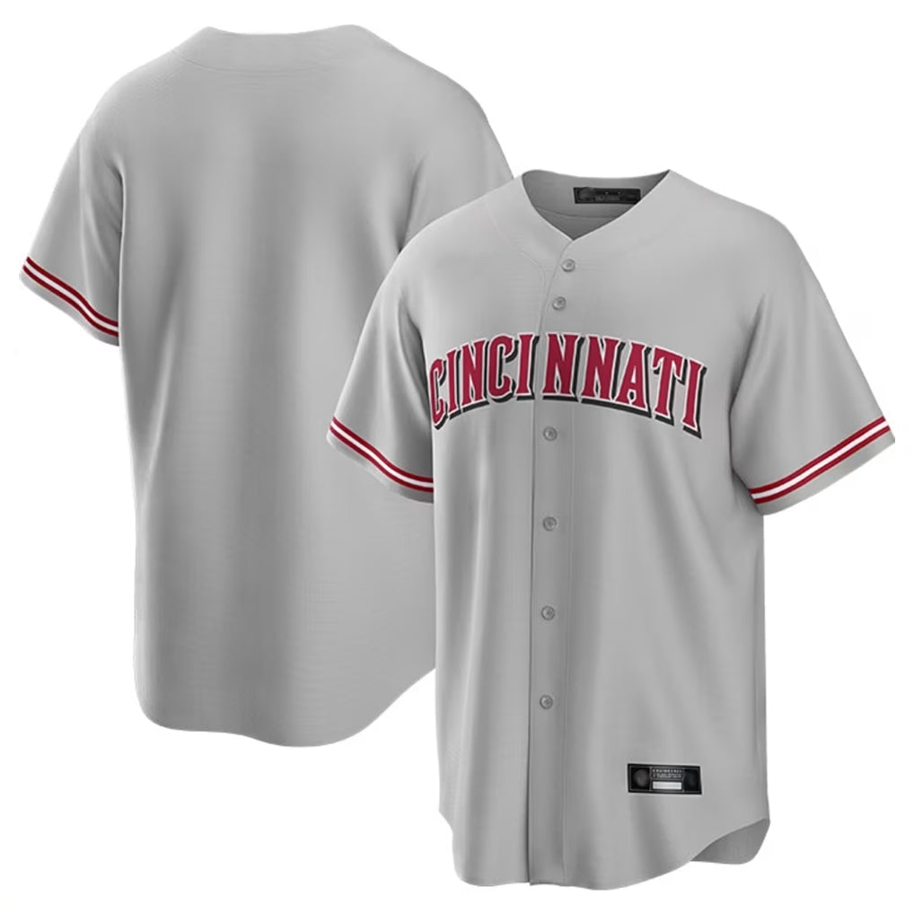 Fenge C.Reds Gray Home Game Blank Player Stitched Jerseys