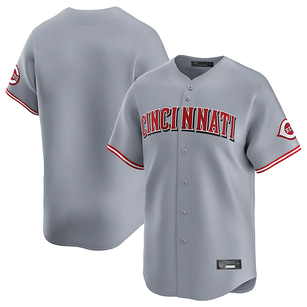 Fenge C.Reds Gray Home Limited Blank Player Stitched Jerseys