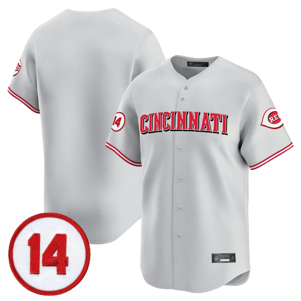 Fenge C.Reds Gray Vapor Premier Limited Home Blank Player Stitched Jerseys