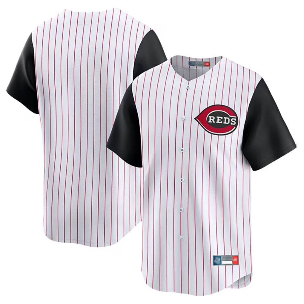 Fenge C.Reds White Black Stripe Field of Dreams Game Home Blank Player Stitched Jerseys