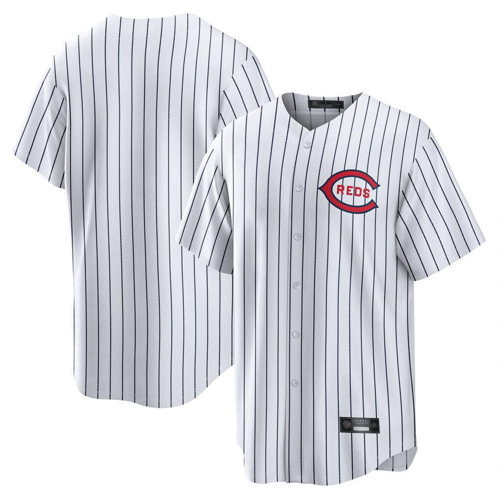 Fenge C.Reds White Stripe Field of Dreams Game Home Blank Player Stitched Jerseys