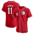 Fenge C.Reds #11 Barry Larkin Player Red Limited Elite Home Game Stitched Jerseys