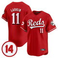 Fenge C.Reds #11 Barry Larkin Player Red Vapor Premier Limited Home Stitched Jerseys