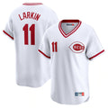 Fenge C.Reds #11 Barry Larkin Player White Cooperstown Collection Limited T-shirt Home Stitched Jerseys