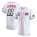 Fenge C.Reds #11 Barry Larkin Player White Speedway Classic Limited Elite Home Stitched Jerseys