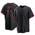Fenge C.Reds #14 Pete Rose Player Black City Connect Home Game Stitched Jerseys