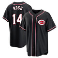 Fenge C.Reds #14 Pete Rose Player Black Fashion Out Home Game Stitched Jerseys