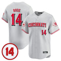 Fenge C.Reds #14 Pete Rose Player Gray Vapor Premier Limited Home Stitched Jerseys