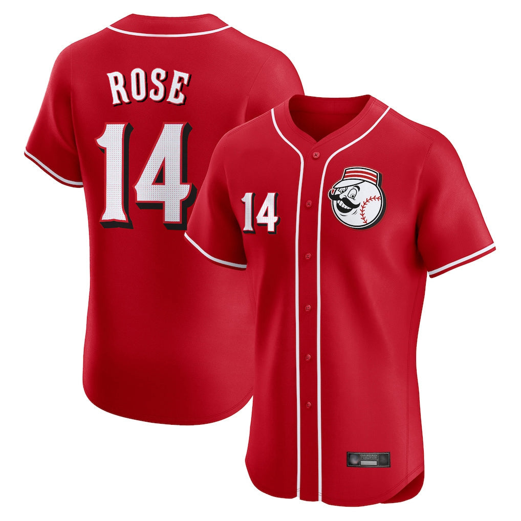 Fenge C.Reds #14 Pete Rose Player Red Limited Elite Home Game Stitched Jerseys