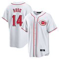 Fenge C.Reds #14 Pete Rose Player White Game Home Stitched Jerseys