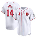 Fenge C.Reds #14 Pete Rose Player White Home Limited Stitched Jerseys