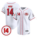 Fenge C.Reds #14 Pete Rose Player White Vapor Premier Limited Home Stitched Jerseys
