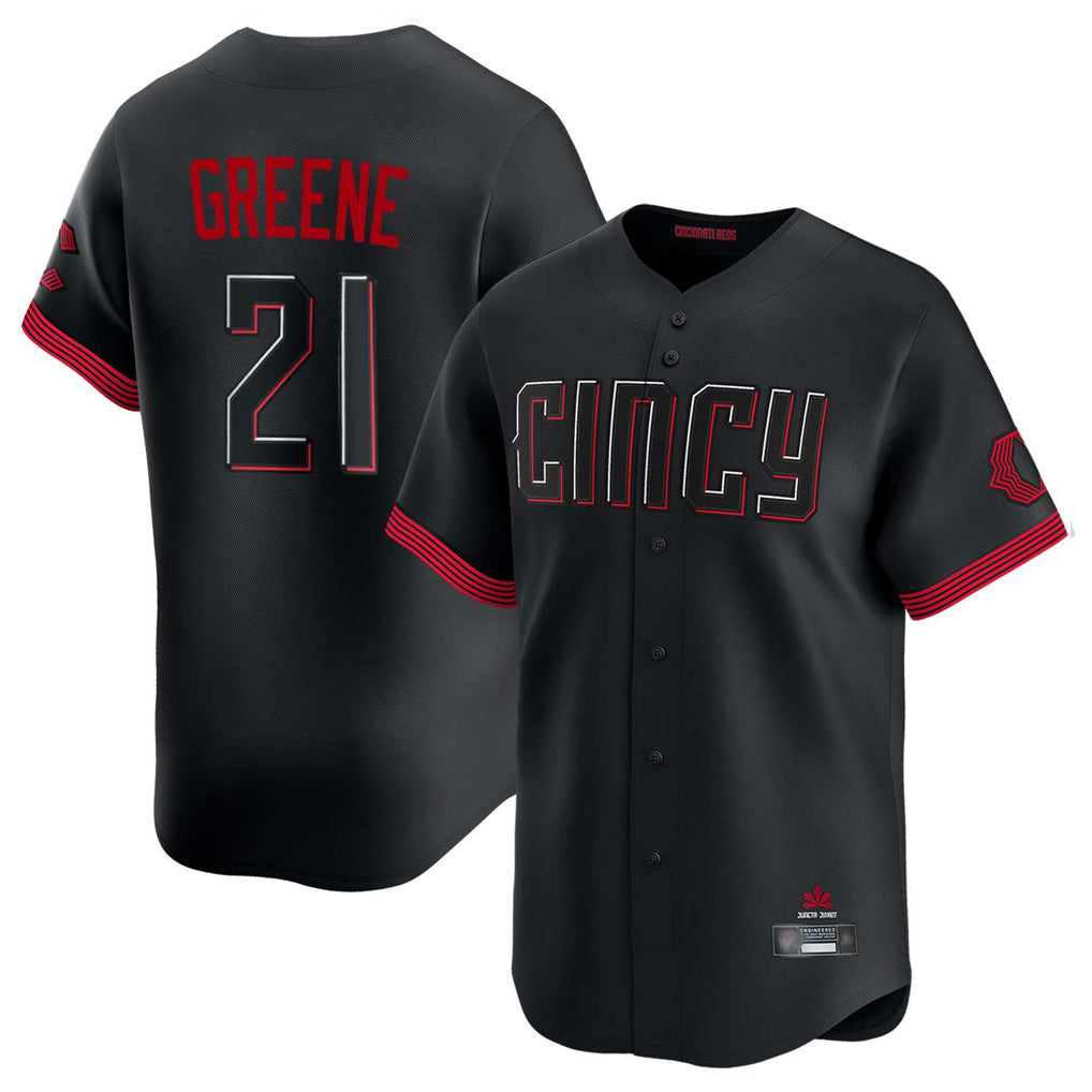 Fenge C.Reds #21 Hunter Greene Player Black City Connect Home Limited Stitched Jerseys