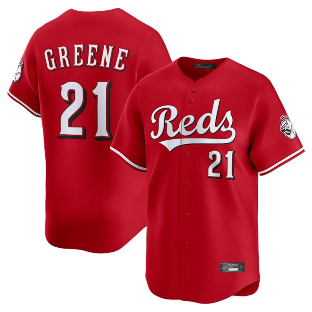 Fenge C.Reds #21 Hunter Greene Player Red Home Limited Stitched Jerseys