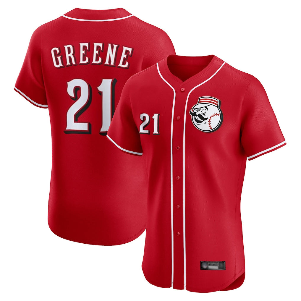 Fenge C.Reds #21 Hunter Greene Player Red Limited Elite Home Game Stitched Jerseys
