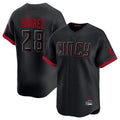 Fenge C.Reds #28 Eugenio Su¡§¡érez Player Black City Connect Home Limited Stitched Jerseys