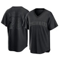 Fenge C.Reds #28 Eugenio Su¡§¡érez Player Black T-shirt Game Home Stitched Jerseys