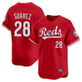 Fenge C.Reds #28 Eugenio Su¡§¡érez Player Red Home Limited Stitched Jerseys