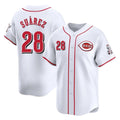 Fenge C.Reds #28 Eugenio Su¡§¡érez Player White Home Limited Stitched Jerseys