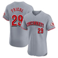 Fenge C.Reds #29 TJ Friedl Player Gray Limited Elite Home Stitched Jerseys