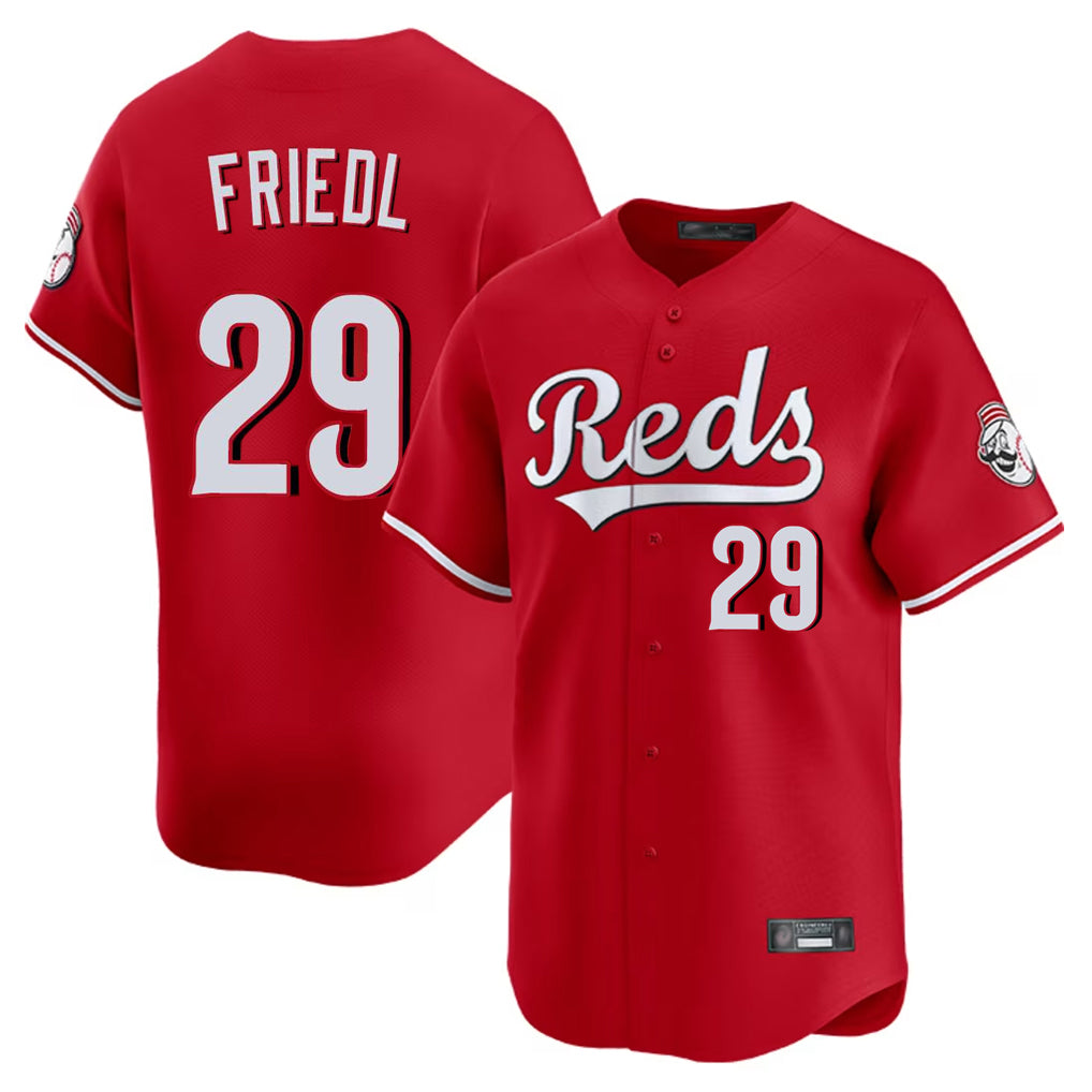 Fenge C.Reds #29 TJ Friedl Player Red Home Limited Stitched Jerseys