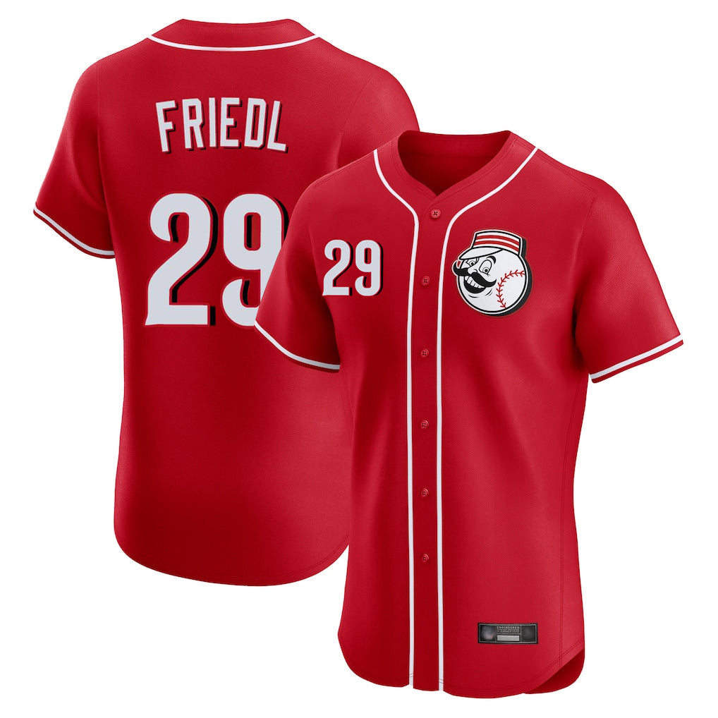 Fenge C.Reds #29 TJ Friedl Player Red Limited Elite Home Game Stitched Jerseys