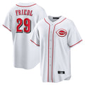 Fenge C.Reds #29 TJ Friedl Player White Game Home Stitched Jerseys