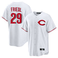Fenge C.Reds #29 TJ Friedl Player White Home Game Stitched Jerseys