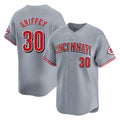 Fenge C.Reds #30 Ken Griffey Player Gray Home Limited Stitched Jerseys