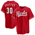 Fenge C.Reds #30 Ken Griffey Player Red Home Game Stitched Jerseys