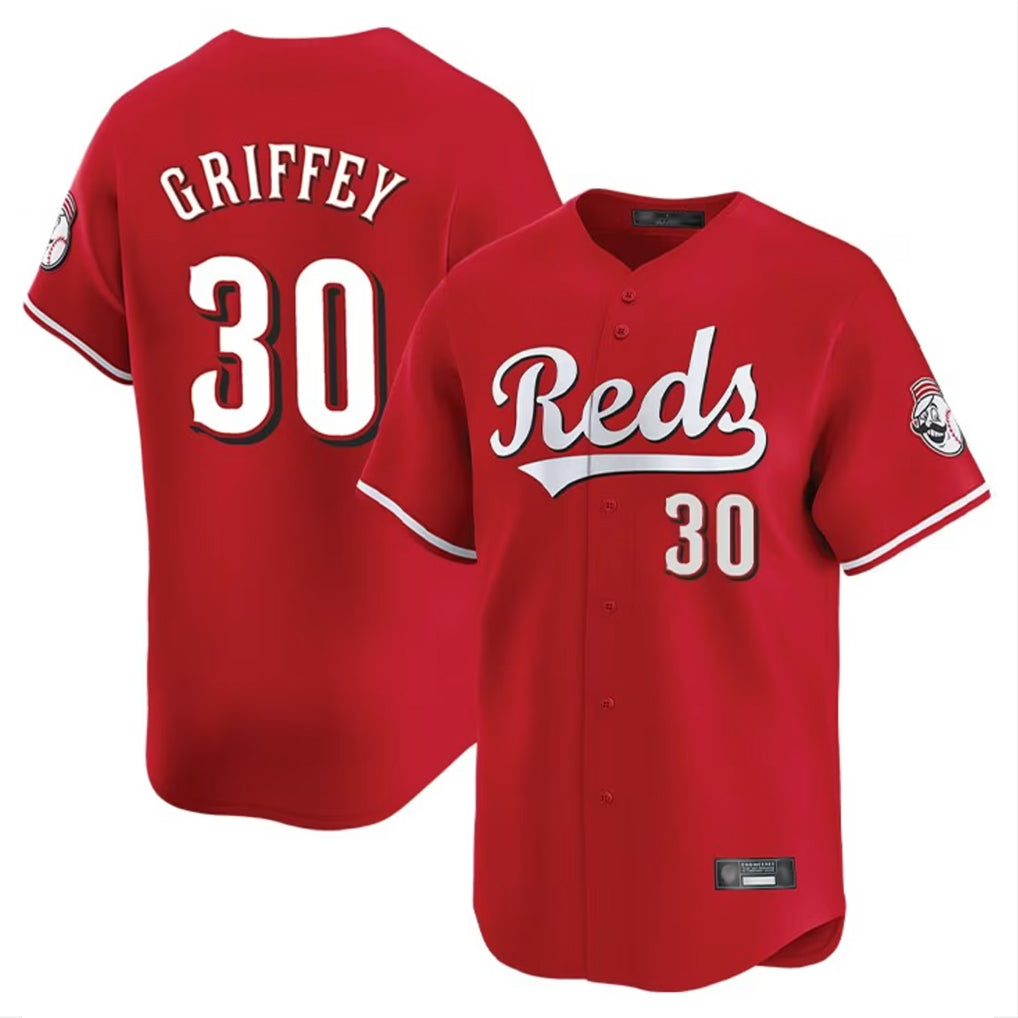 Fenge C.Reds #30 Ken Griffey Player Red Home Limited Stitched Jerseys